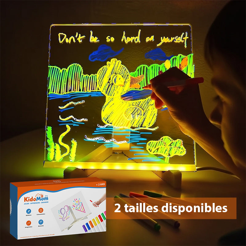 Tableau de dessin éducatif - éclairé