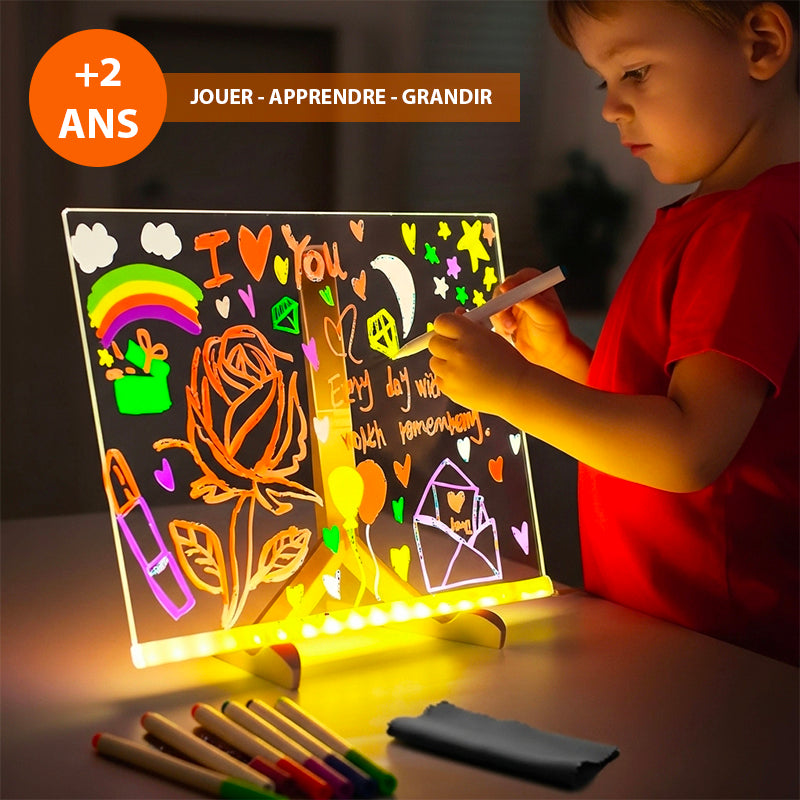 Tableau de dessin éducatif - éclairé